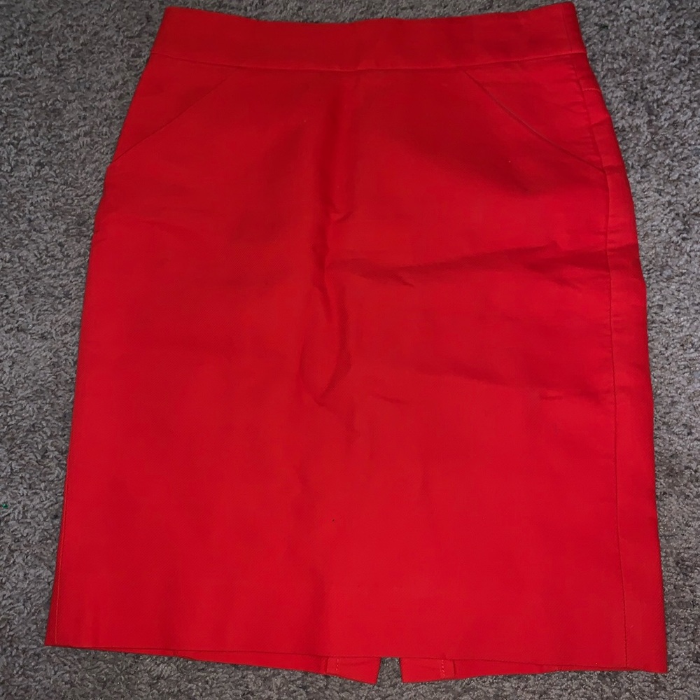 J-Crew Red pencil skirt